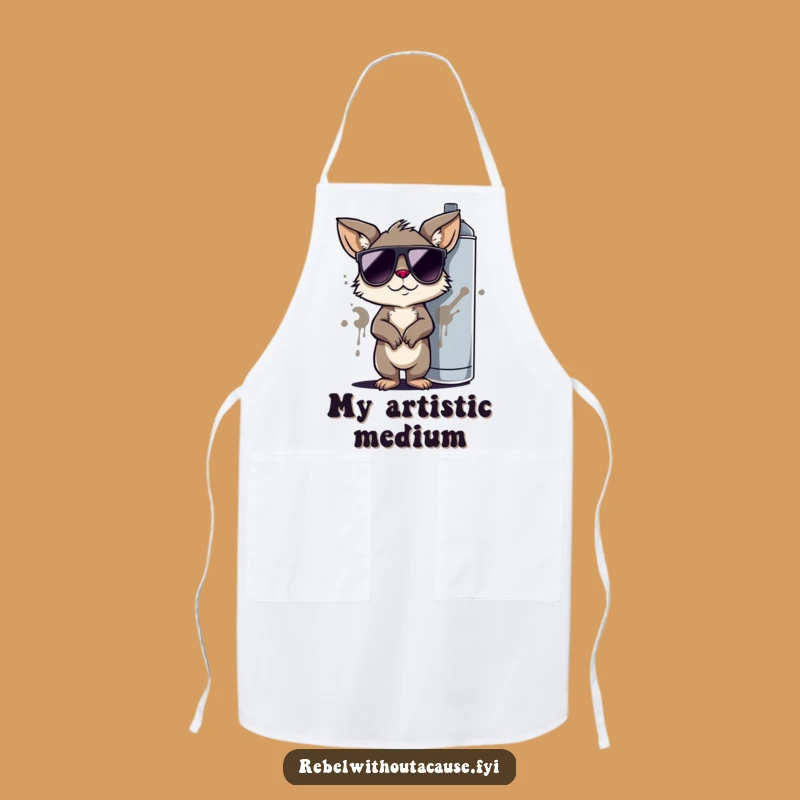 Funny Cool Animal Graffiti Apron: Cook Up Laughs in Style