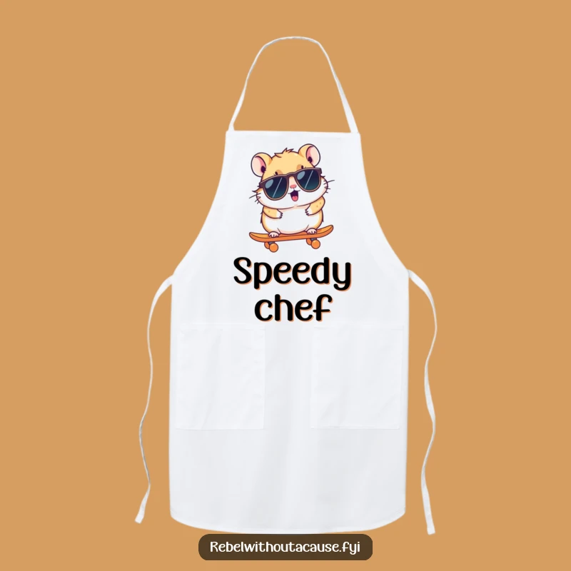 Funny Hamster Skateboard Apron: Cook with Coolness in this Rodent Design, A Practical Funny Gift!