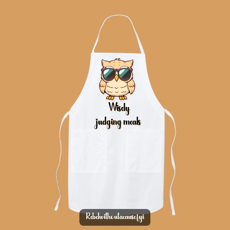 Funny Owl Apron: Cool Sarcastic Cookware, Unimpressed Chef Bird Gift