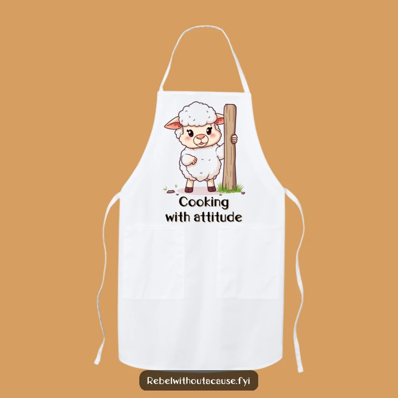 Funny Sheep Farmer's Apron: Cook with Comedic Defiance!
