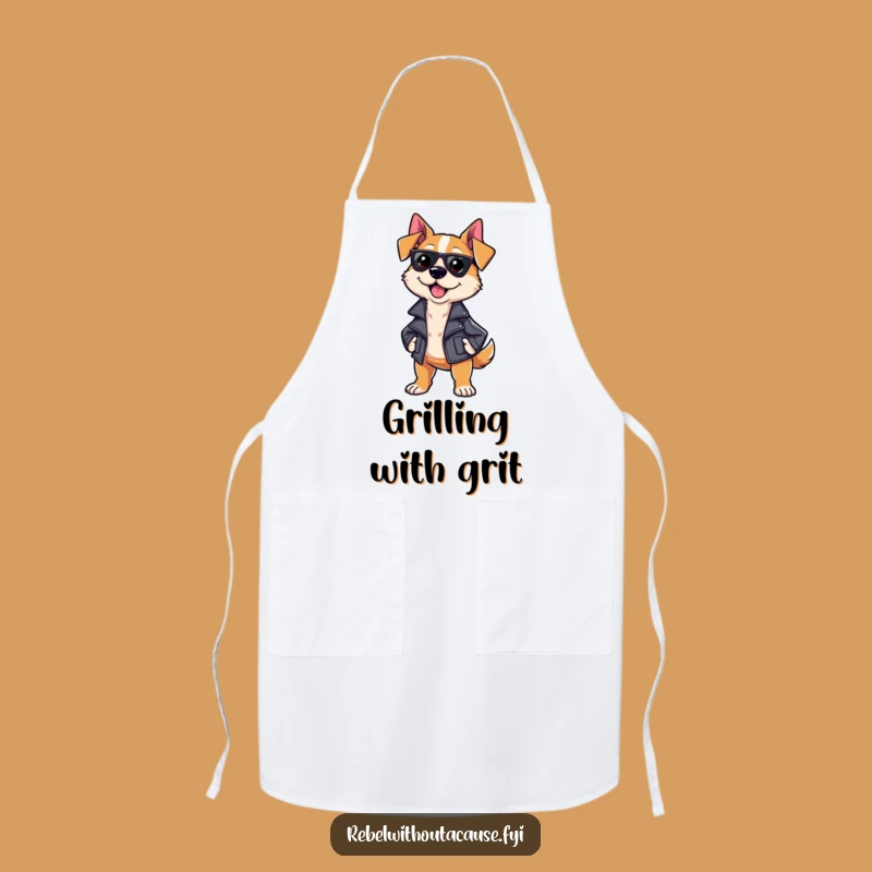 Funny Sassy Dog Apron: Kitchen Strut Leather Jacket Cooking Gear, Bestselling Funny Gift