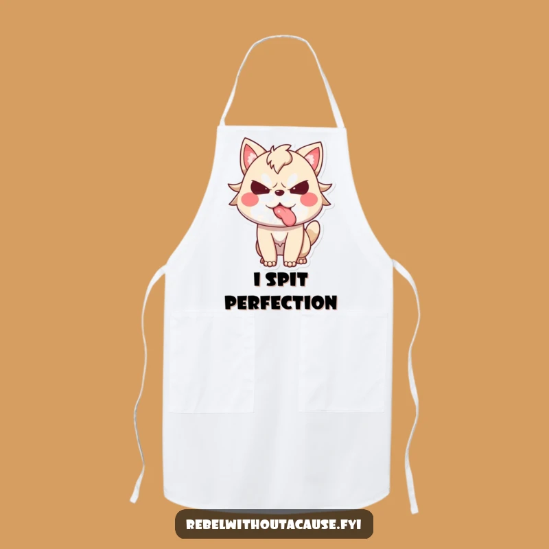Funny Defiant Animal Tongue Apron, Cook with Sass Funny Gift