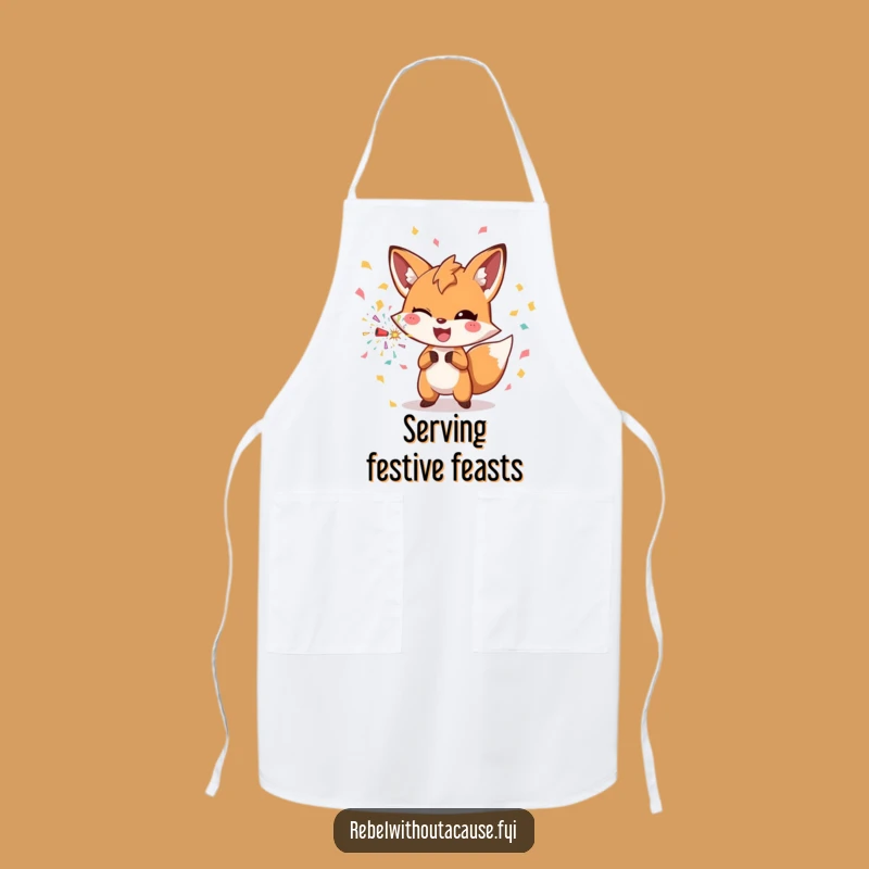 Funny Fox Confetti Apron: Cook Up a Festive Feast