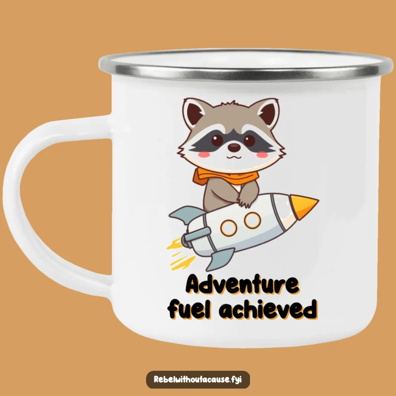 Funny Raccoon Rocket Camping Mug: Fuel Your Adventures with Laughter