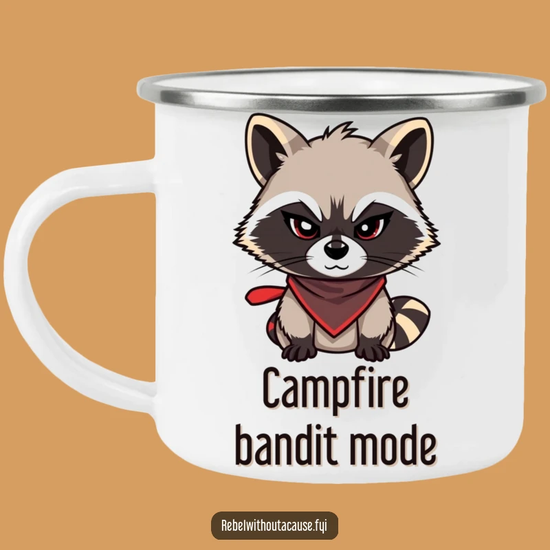 Funny Raccoon Camping Mug: Mischievous Bandit, Your Fun Outdoor Funny Gift