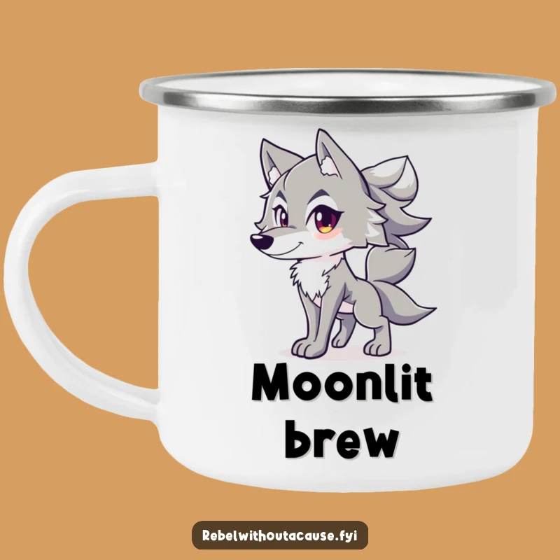 Funny Confident Wolf Camping Mug - Roam Free - Ideal Funny Gift!