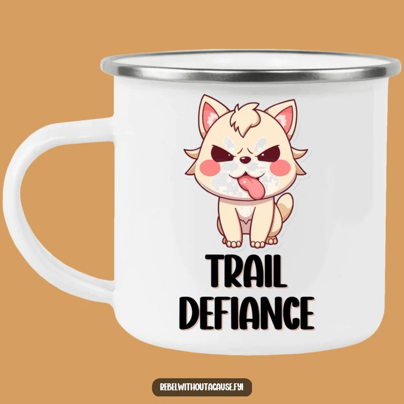 Funny Defiant Animal Tongue Camping Mug, Adventure with Sass Funny Gift