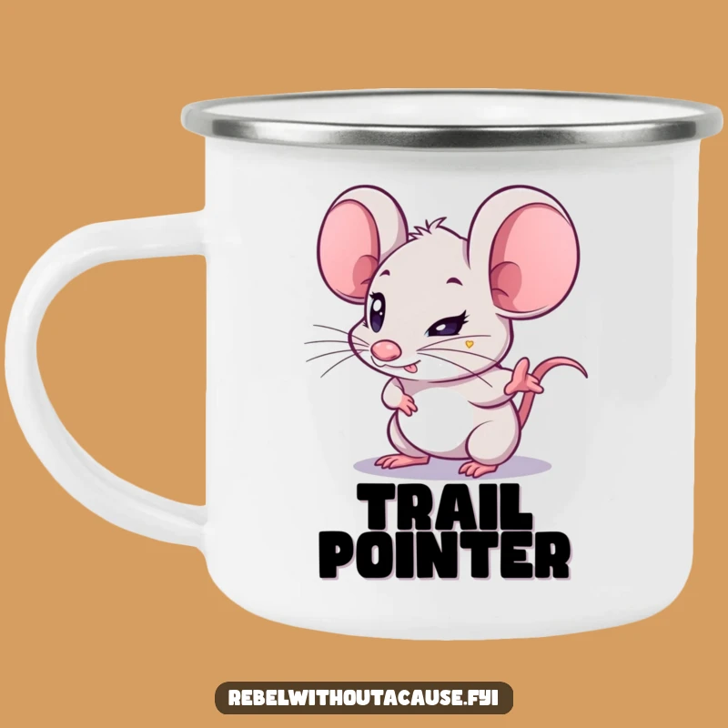 Funny Mouse Determination Camping Mug: Conquer Trails with this Focused Rodent, A Rugged Funny Gift!