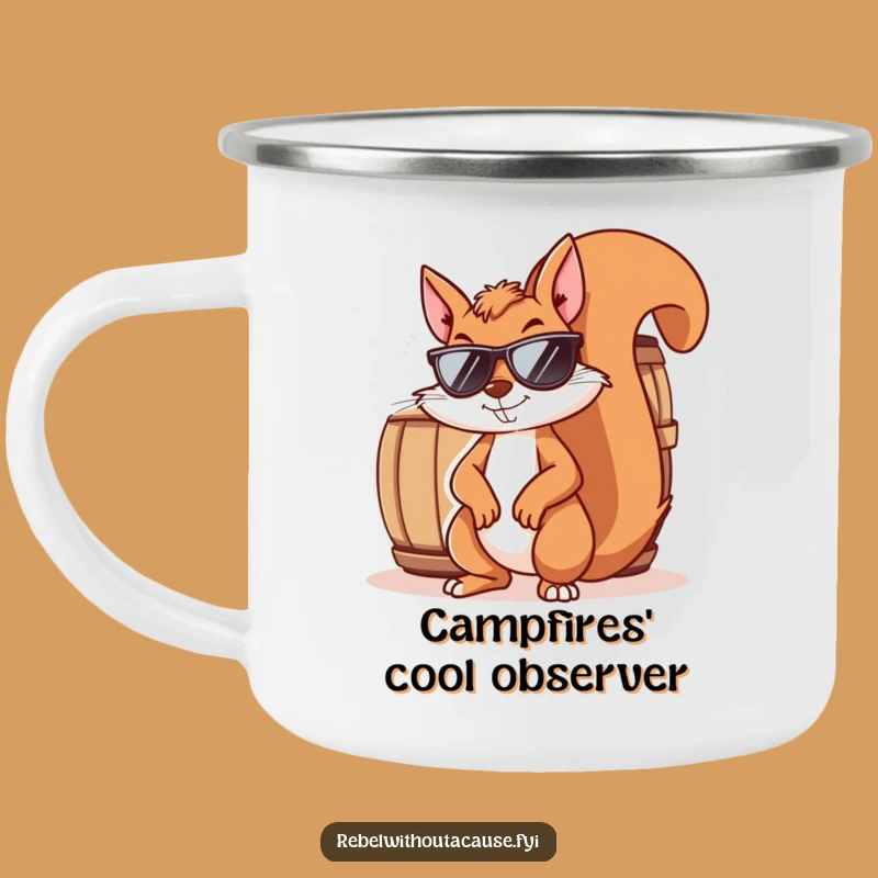 Funny Squirrel 'Shady Deal' Camping Mug - Mischievous Sunglasses Squirrel Outdoor Gift