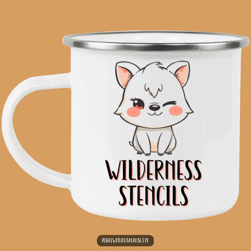Funny Mischievous Animal Chalk Stencil Camping Mug, Adventure with a Plan Funny Gift