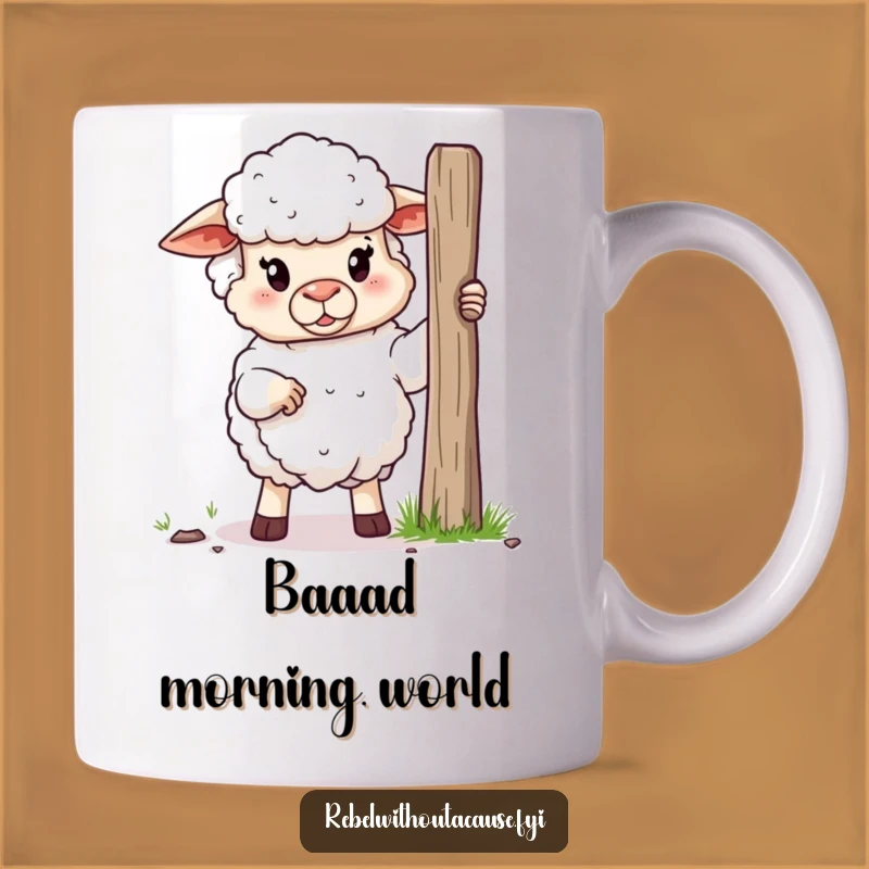 Funny Defiant Sheep Mug: Escape Artist Humor for Farm Lovers!