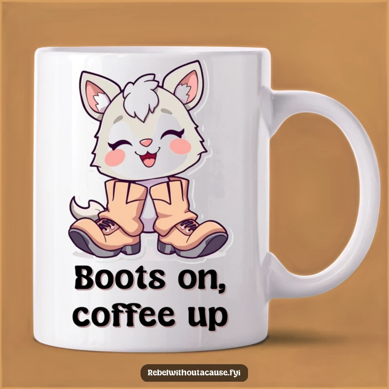 Funny Proud Explorer Animal Mug: Hilarious Boot Adventure Gift