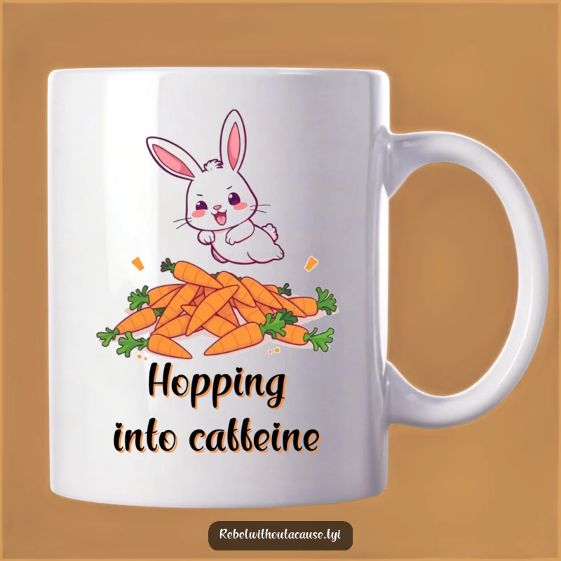 Funny Aggressive Bunny Mug: Carrot Crusher Humor for Hoppers!