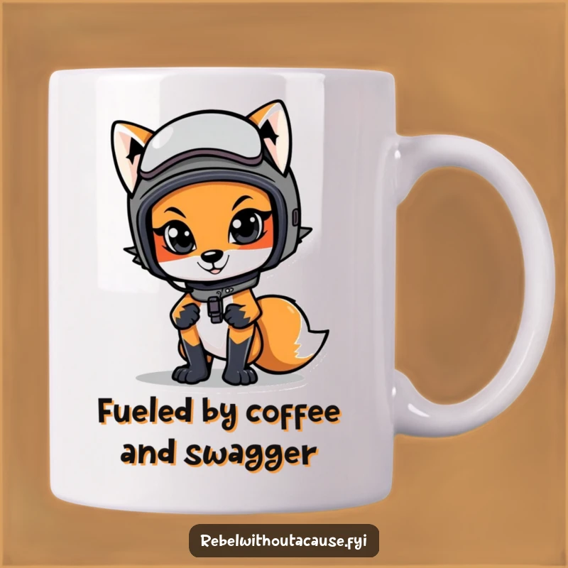 Funny Cool Fox Mug: Ride into Your Day, Perfect Funny Gift