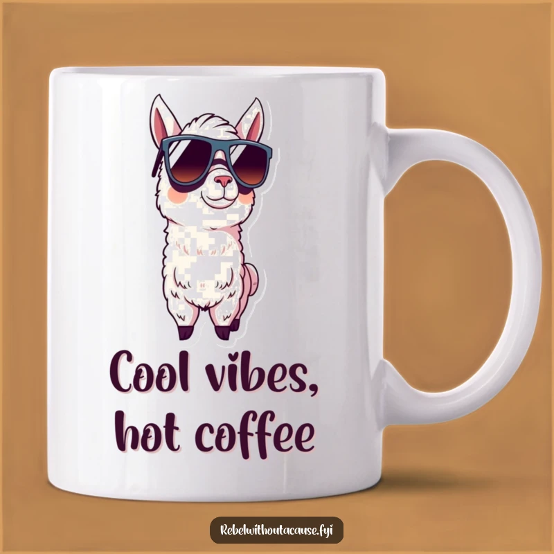 Funny Llama Sunglasses Mug: Cool Confidence for Your Morning Brew