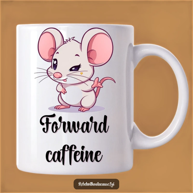 Funny Mouse Determination Mug: Aim High with this Focused Rodent, A Motivating Funny Gift!