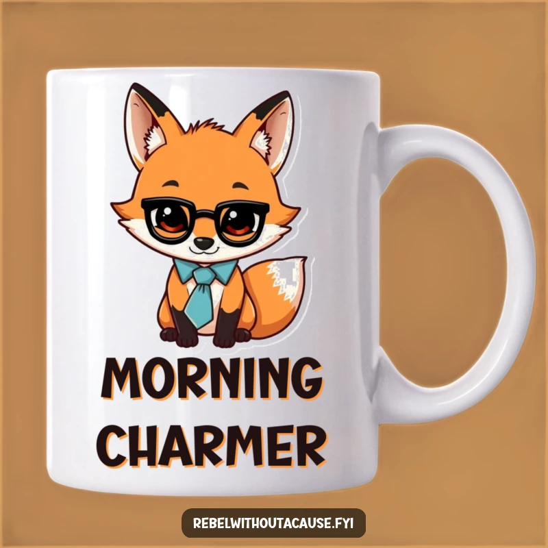 Funny Fox Mug: Jaunty Tie, Swagger Style, Perfect Funny Gift