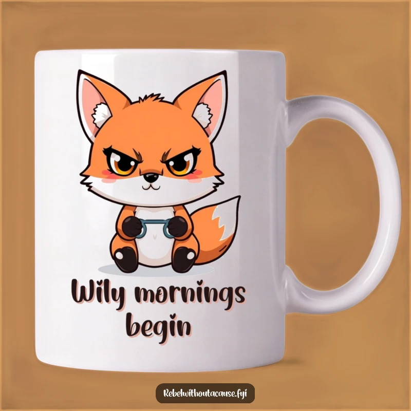 Funny Kawaii Fox Mug: Freedom Fighter Style, Perfect Funny Gift for the Bold