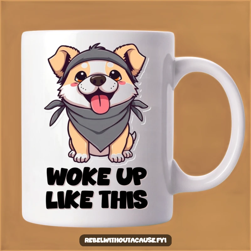 Funny Kawaii Dog Mug: Rebellious Pup Tongue Out, Perfect Funny Gift for Dog Lovers