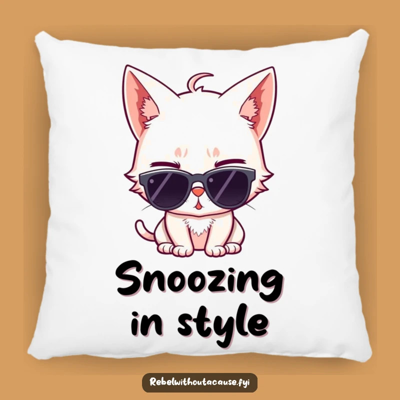Funny Cat Wink Pillow: Cozy Sassy Accent for Your Sofa