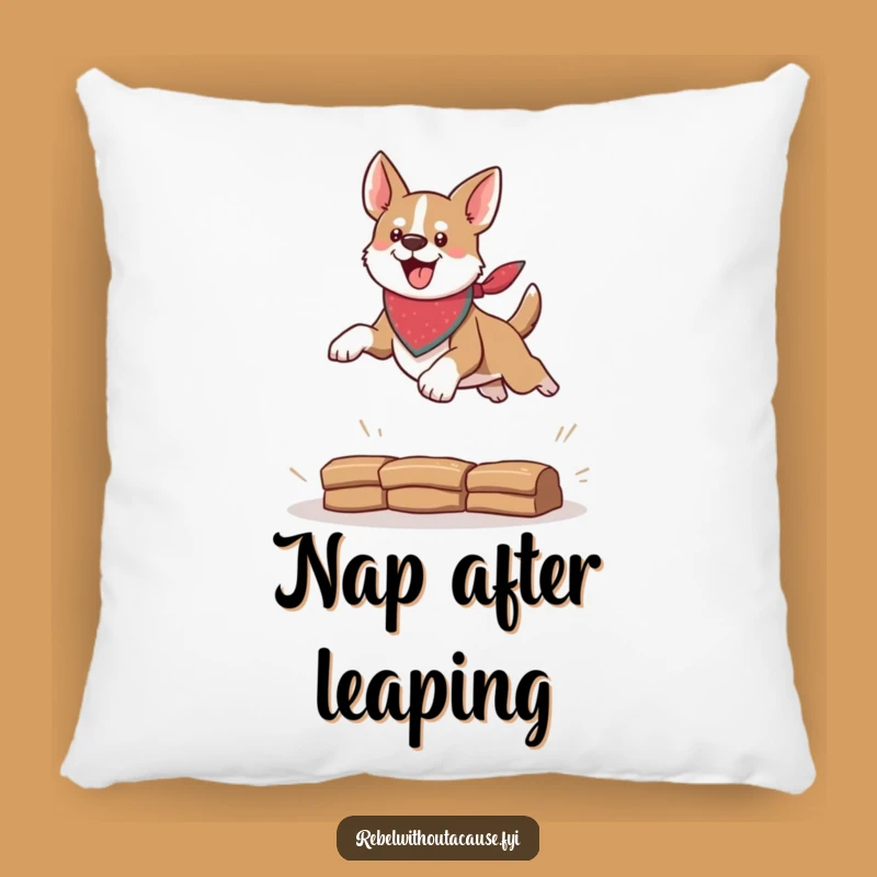 Funny Daring Dog Bandana Pillow: Cozy Comfort with a Dash of Canine Courage