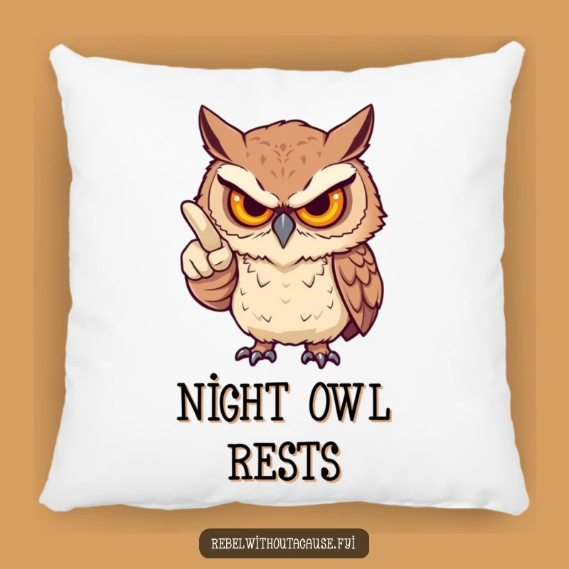 Funny Fierce Owl Finger Pillow: Cozy Comfort Meets Playful Judgment
