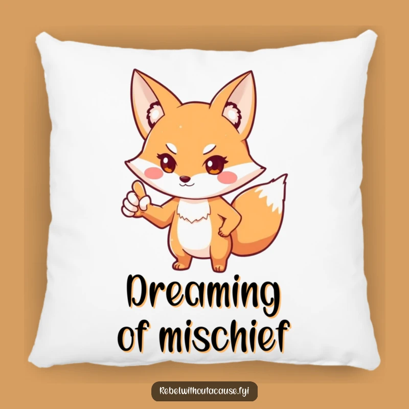 Funny Fox 'You Talking To Me' Pillow - Defiant Fox Accent Gift