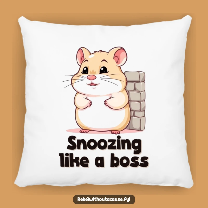 Funny Hamster Lean Pillow: Comfy Confidence for Your Home!