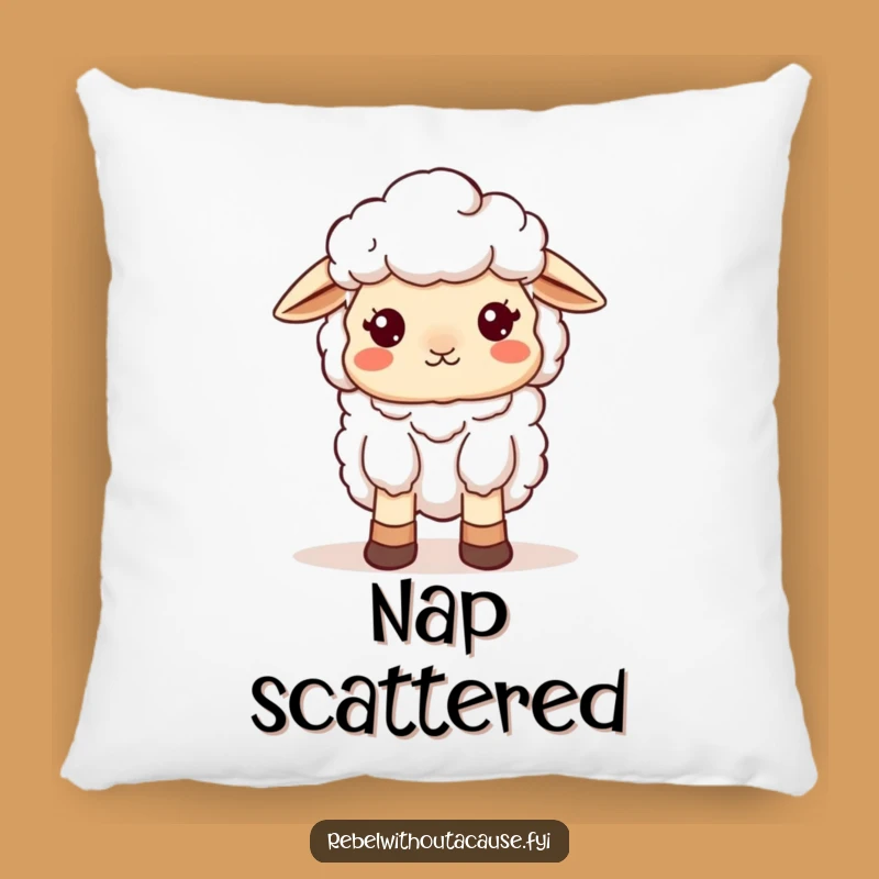 Funny Sheep Scattered Pillow: Cuddle with Chaos from this Cute Ewe, A Comfy Funny Gift!
