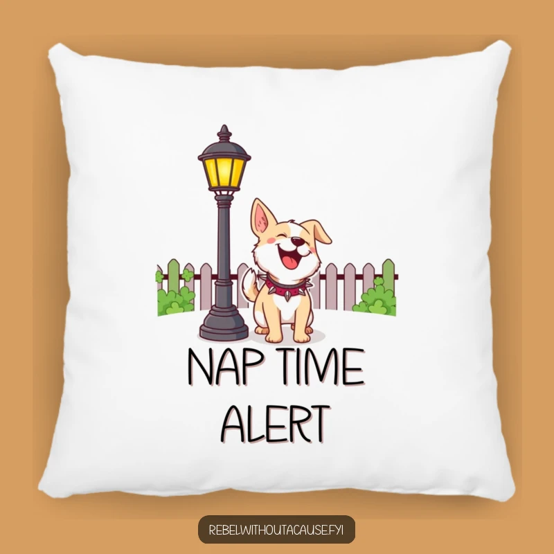 Funny Dog Barking Lamppost Pillow - Cozy and Hilarious Pet Decor