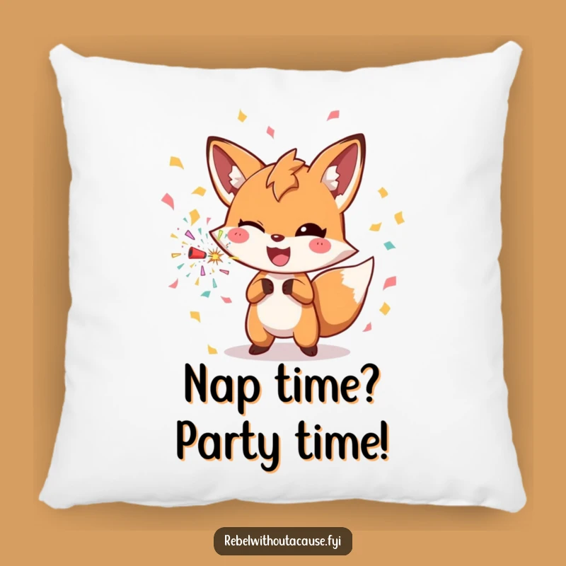 Funny Fox Confetti Pillow: Comfort Meets Celebration