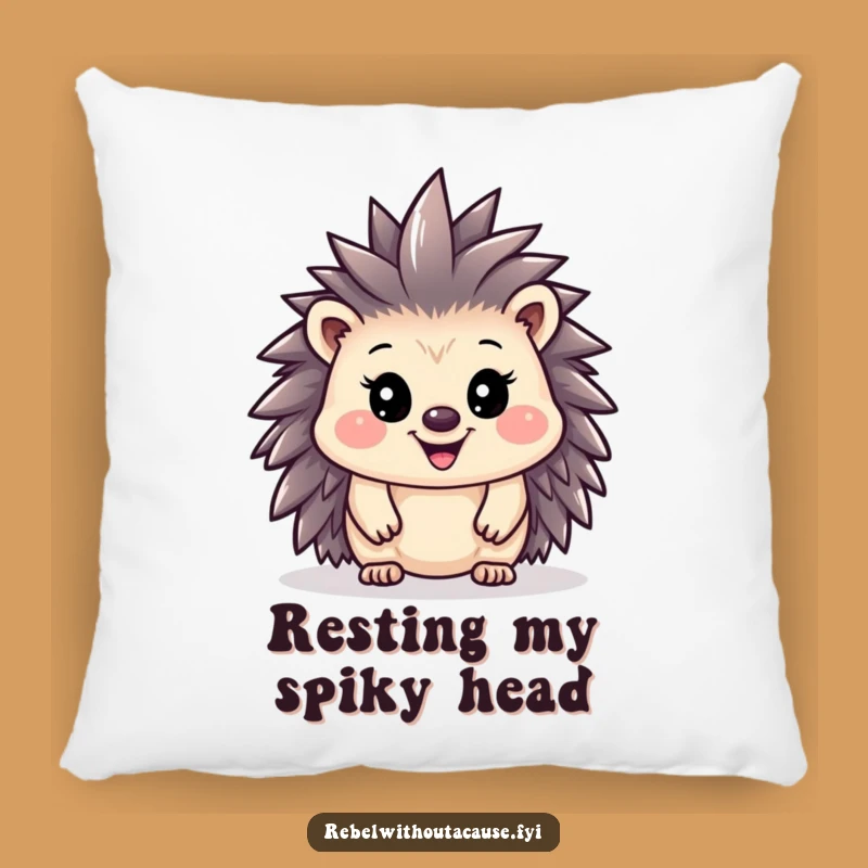 Funny Hedgehog Mohawk Pillow: Comfort Meets Rock 'n' Roll