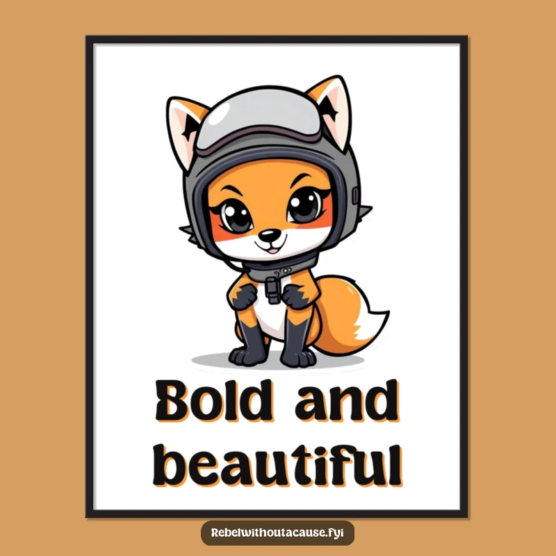 Funny Cool Fox Digital Art: Instant Cool Addition, Funny Gift