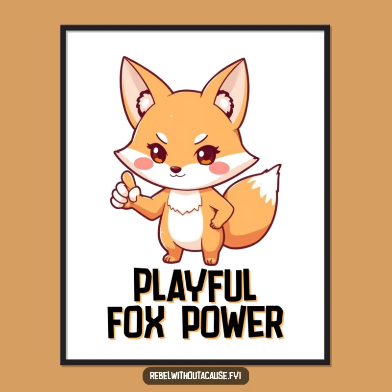 Funny Fox 'You Talking To Me' Digital Art - Defiant Fox Print Gift