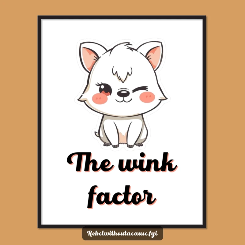 Funny Mischievous Animal Chalk Stencil Digital Art, Playful Decor Funny Gift