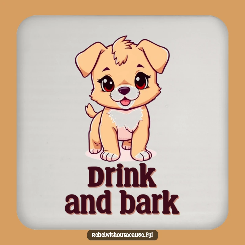 Funny Puppy Coaster: Confident Stride, Protect Surfaces with Funny Gift