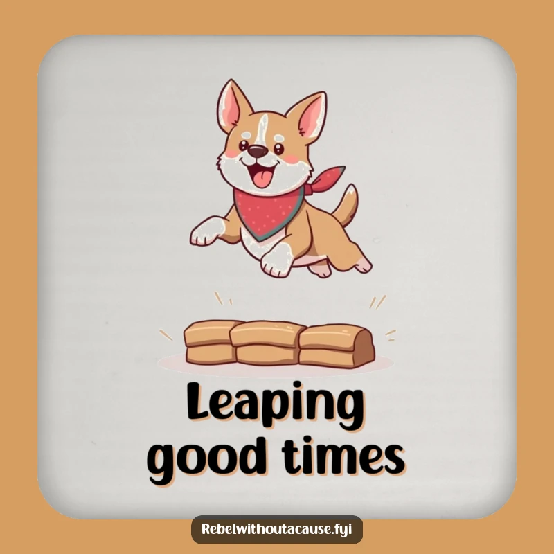 Funny Daring Dog Bandana Coasters: Protect Surfaces with Canine Charm