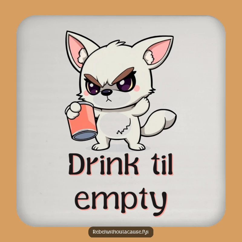 Funny Rebellious Animal Paint Can Drink Coaster - Defiant Surface Protection