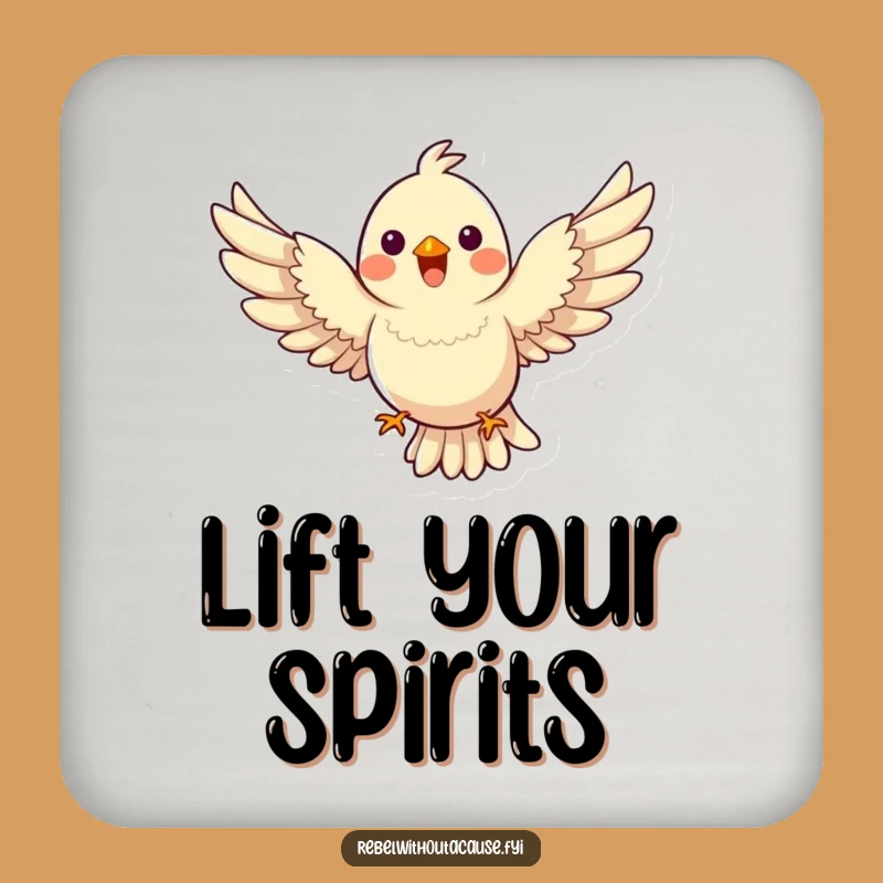 Funny Bird Coasters, Flight Design, Gravity Defying Protection, Unique Funny Gift