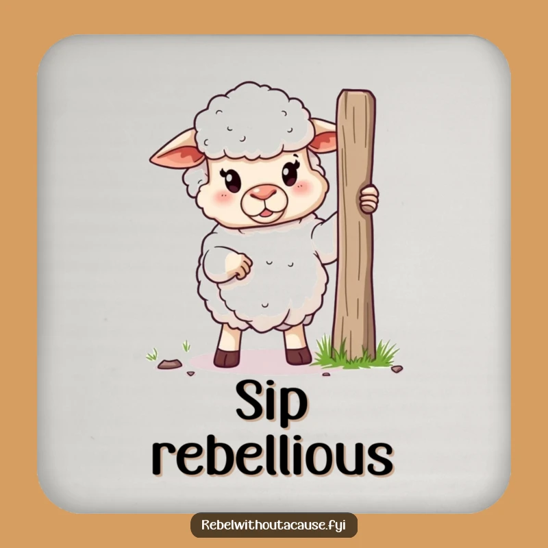 Funny Sheep Breakout Coaster: Protect Surfaces with Farmyard Fun!