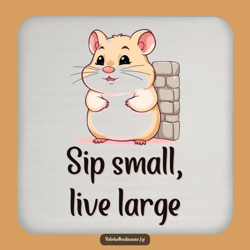 Funny Hamster Lean Coaster: Protect Surfaces with Smug Charm!