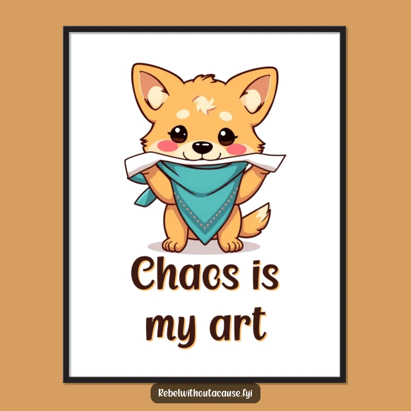 Funny Dog Poster - Canine Chaos for Your Wall Art!