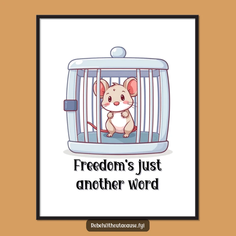 Funny Mouse Escape Poster: Hilarious Wall Art for Your Home