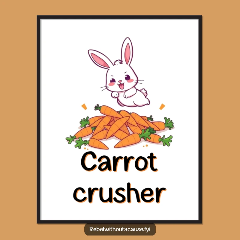 Funny Aggressive Bunny Poster: Bold Action for Your Walls!