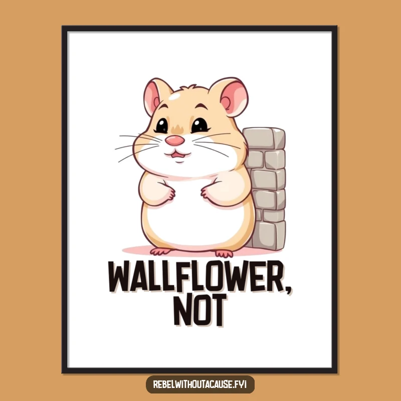 Funny Confident Hamster Poster: Add Smug Charm to Your Walls!