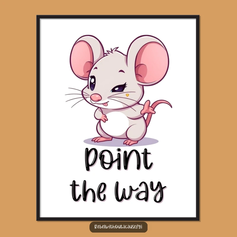 Funny Mouse Determination Poster: Motivate Your Space with this Focused Rodent Art, A Quirky Funny Gift!