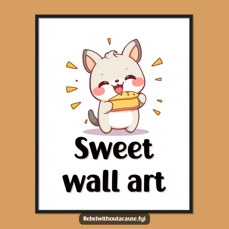 Funny Pie Smash Animal Poster: Add Instant Cheer and Messy Art