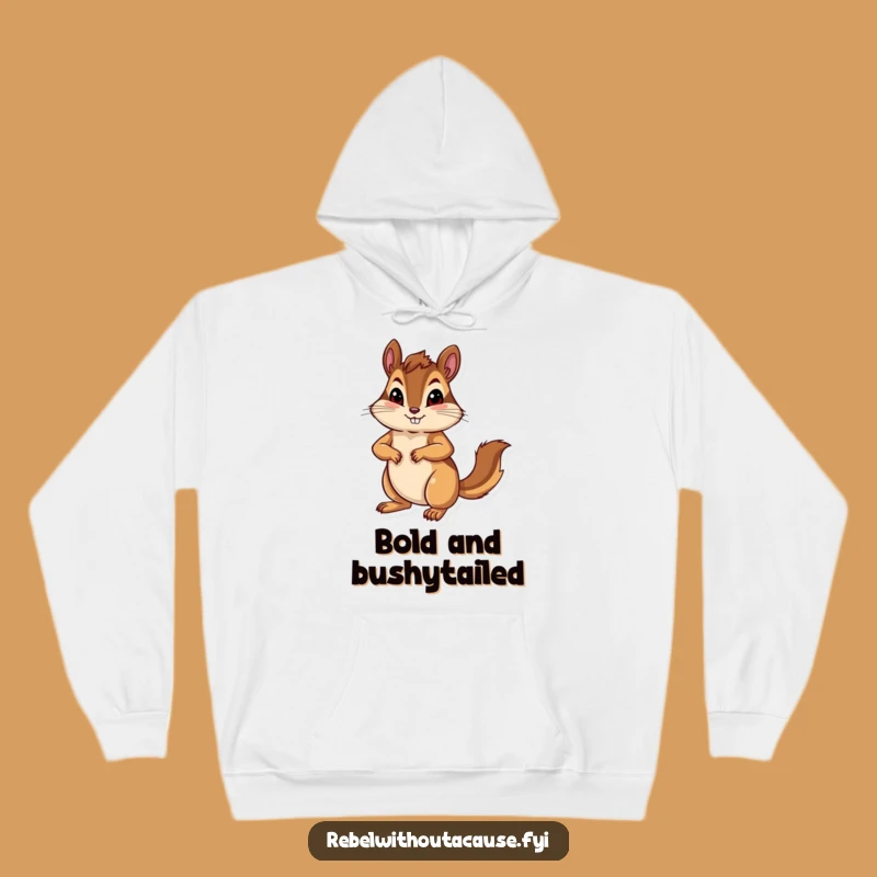 Funny Chipmunk Pose Hoodie: Bold Cozy Animal, Confident Warmth Gift