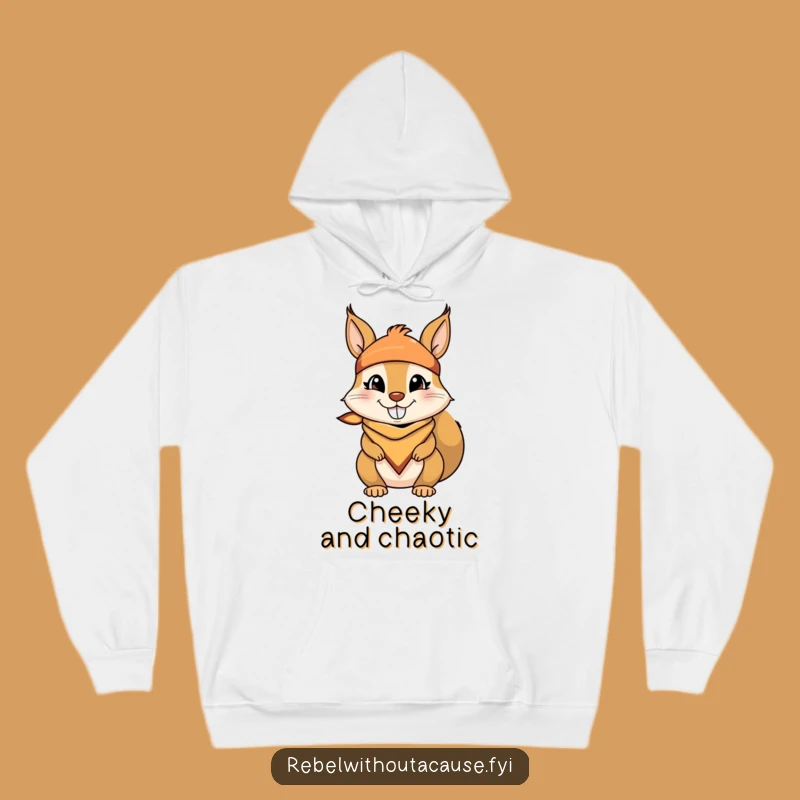 Funny Squirrel Hoodie: Bandana Mischief, Cozy Grin, Ultimate Funny Gift