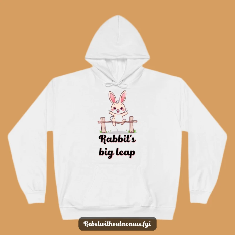 Funny Rabbit 'Over It' Hoodie - Determined Jumper Rabbit Cozy Gift